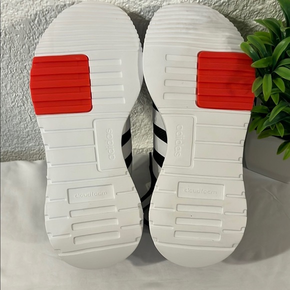 Adidas Black and White Shoes with Blue and Red Details - Picture 7 of 11